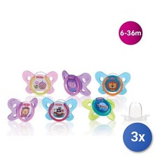 3x Nuby Schnuller, Modell ID5857MFS, Sortiert, Für Den Komfort Von Neugeborenen