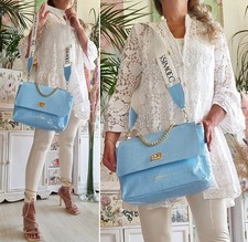 Neu Damen Handtasche Hellblau