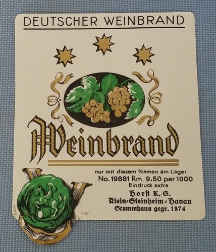 Altes schnapsetikett - altes,