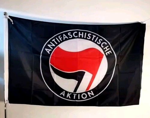Antifa banner fahne - antifa, flagge