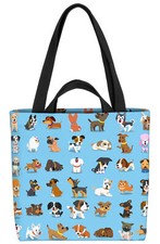 Hundewelpen Comic blau Tasche