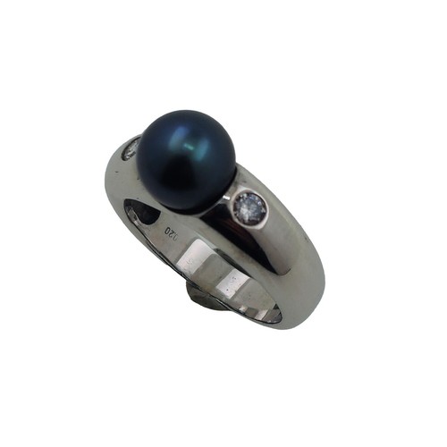 Diamant tahiti perle ring - tahiti,