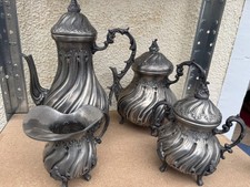 Antikes Kaffee/Teeservice aus Zinn (Peltro 95%) handgefertigt , ital. Handarbeit