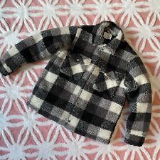 Zara Teddyjacke Herbst schwarz-weiß kariert Gr 152, Kinder 11-12 Jahre