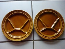 2 Fondueteller Vintage, Sarreguemines France, schlicht und zeitlos