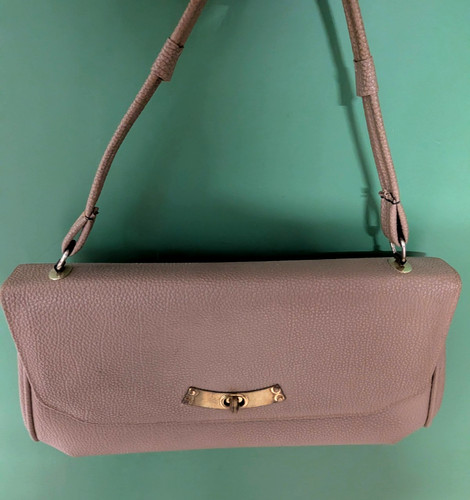 Vintage leder handtasche beige - handtasche,