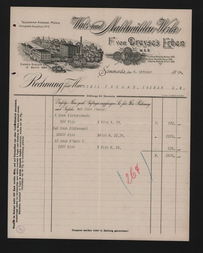 Sömmerda rechnung 1905 f - rechnung,