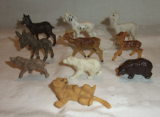 M.19/23 S DDR VEB Plaho?/Marolin? Tiere-Konvolut 10 Stück Kunstoff Spielzeug