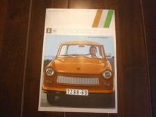 Trabant 601 "Mit neuem Farbprogramm" original IFA Mobile DDR Prospekt von 1977