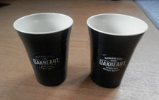 Bacardi Oakheart Becher Plastik Kunststoff 2 Stück Schwarz