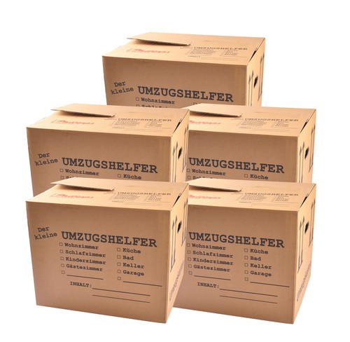 5er set umzugskartons 41x35x34 - 5er-set,