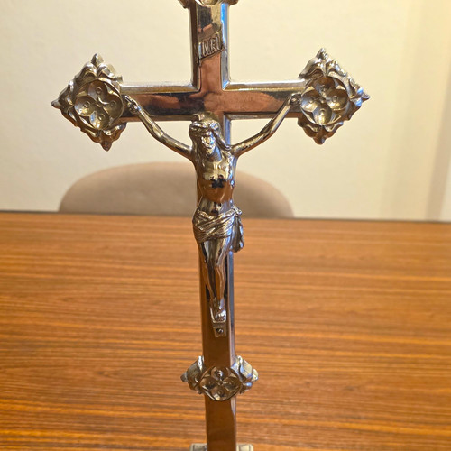 Silberfarbenes kruzifix kreuz - silberfarbenes,