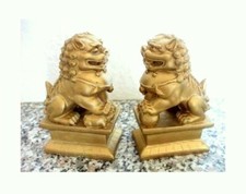 Deko- Figur Löwe paar aus Kunststein  