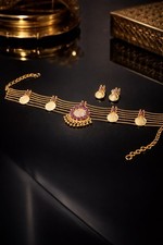 Münze Rubin Gold Halskette