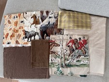 Stoffpaket Braun Pferd Hund Velour Imitat