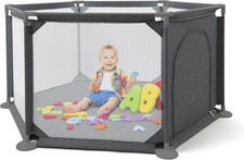 Baby Laufstall dunkelgrau