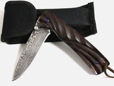 DAMASTMESSER TASCHENMESSER VG10 KERN TOPQUALITÄT INLINER HOLZ ROSTFREI