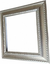 Leerrahmen Bilderrahmen-Holz-Barock-Sondermaße-alle Größen 867 Altsilber