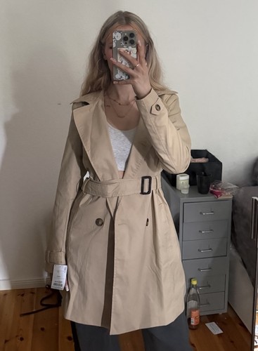 Stradivarius trenchcoat beige - trenchcoat,