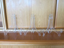 3 Leeds Tellerständer, Tellerhalter-Buchständer, Acryl, klappbar, ca. 18 cm hoch