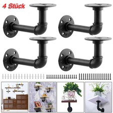4x Rohr Regalhalterung Regalträger Wand Regalhalter Regalwinkel Wandhalterung