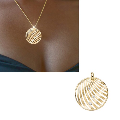 Anhänger 585 gold diamanten - anhänger,