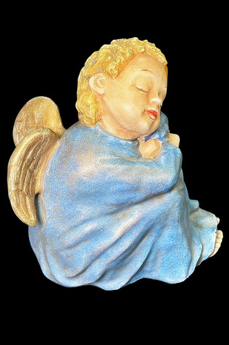 Figur schlafender engel - engel, blau