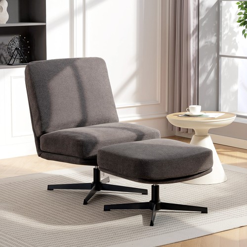 Homcom sessel mit hocker - homcom,