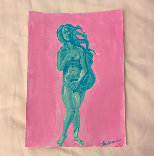 Venus gemälde blau - in, blau-