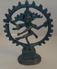 tanzender Shiva im Feuerkreis, Metall, Handarbeit, ca. 9 cm hoch - Original