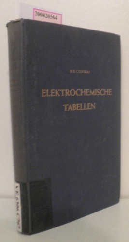 Elektrochemische tabellen für - elektrochemische,