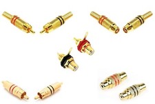 Chinch Cinch Metall Stecker Buchse Kupplung Verbinder Adapter vergoldet ADM