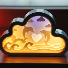 CIM 3D Papercut Lightbox Cloud