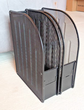 2 Ordner Zeitschriften Halter aus Metall - schwarz - Stehsammler