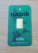 GOLDBARREN 0,10 Gramm Nadir Gold Barren 0,10g 999,9er Gold LBMA ~Selten~