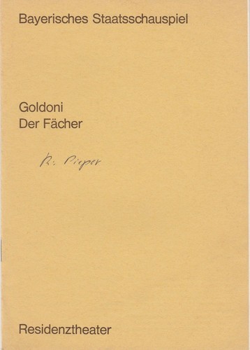 Programmheft der fächer - fÄcher, von