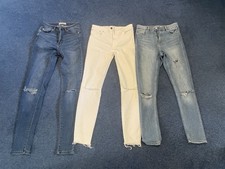 3 Jeans - Destroyed, Zara, Tally Wajl, Teen, Größe 38, Weiß, Blau