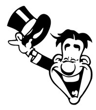 Auto Aufkleber PKW Sticker Emblem Heckscheibe Tuning Zauberer Fokus Pokus Kinder