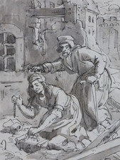 Gustav Süs Federzeichnung