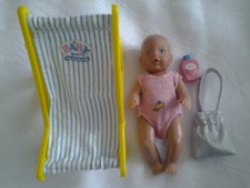 Baby Born Miniworld Puppe mit Liegestuhl und Zubehör