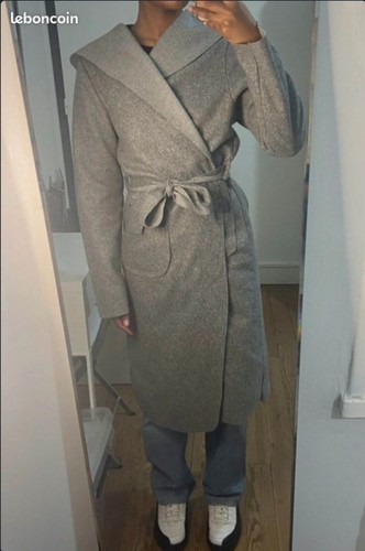 Langer grauer trenchcoat - langer,