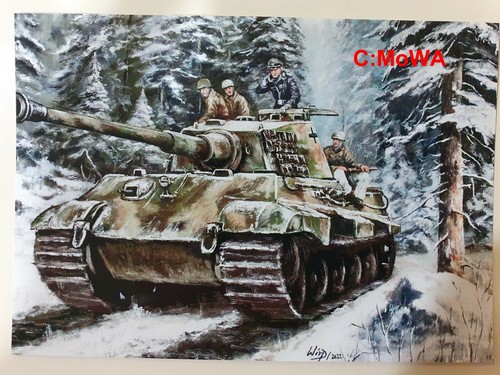 Postkarte königstiger mit - postkarte, (königstiger
