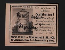 DÜSSELDORF-HEERDT, Werbung 1931, Welter-Heerdt AG Stahl-Hoch-Silo Deutschland