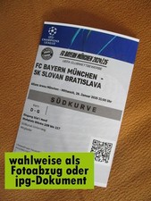 2024/25 -- Bayern München - Slovan Bratislava - Champions League Ticket / Foto