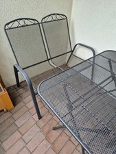 4tlg. Gartenmöbel Set Balkonmöbel Set, Tisch, 2 / Sitzer, 2 Stühle plus Auflagen