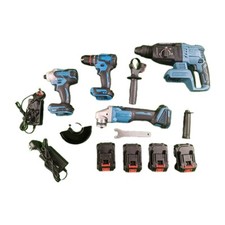 Elektrowerkzeug Set, Schlagbohrmaschine, Kombibohrer, SDS Bohrmaschine, Akku Schleifer, Akkus
