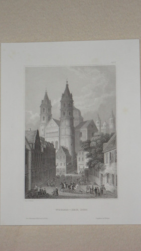 Original alter stahlstich - alter,