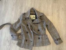 S.Oliver  Jacke Damen Mantel Gr.M Braun Graumeliert Baumwolle