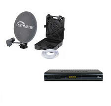 SKYMASTER Camping Sat Anlage DCHD 95 HDTV SAT-Receiver CI Slot USB PVR 15m Kabel