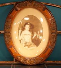 Bilderrahmen Holz antik oval